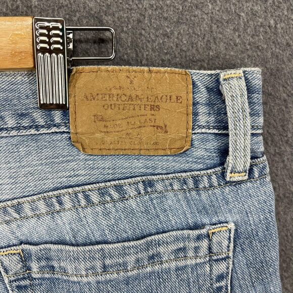 American Eagle Shorts Womens 6 Denim Hipster Frayed Hem Distressed Jean Shorts - Picture 11 of 14